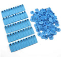 Cattle Ear Tags 5x2cm Set - 100 Small Blue Blank Livestock Labels - SuperSaverAU - view 1