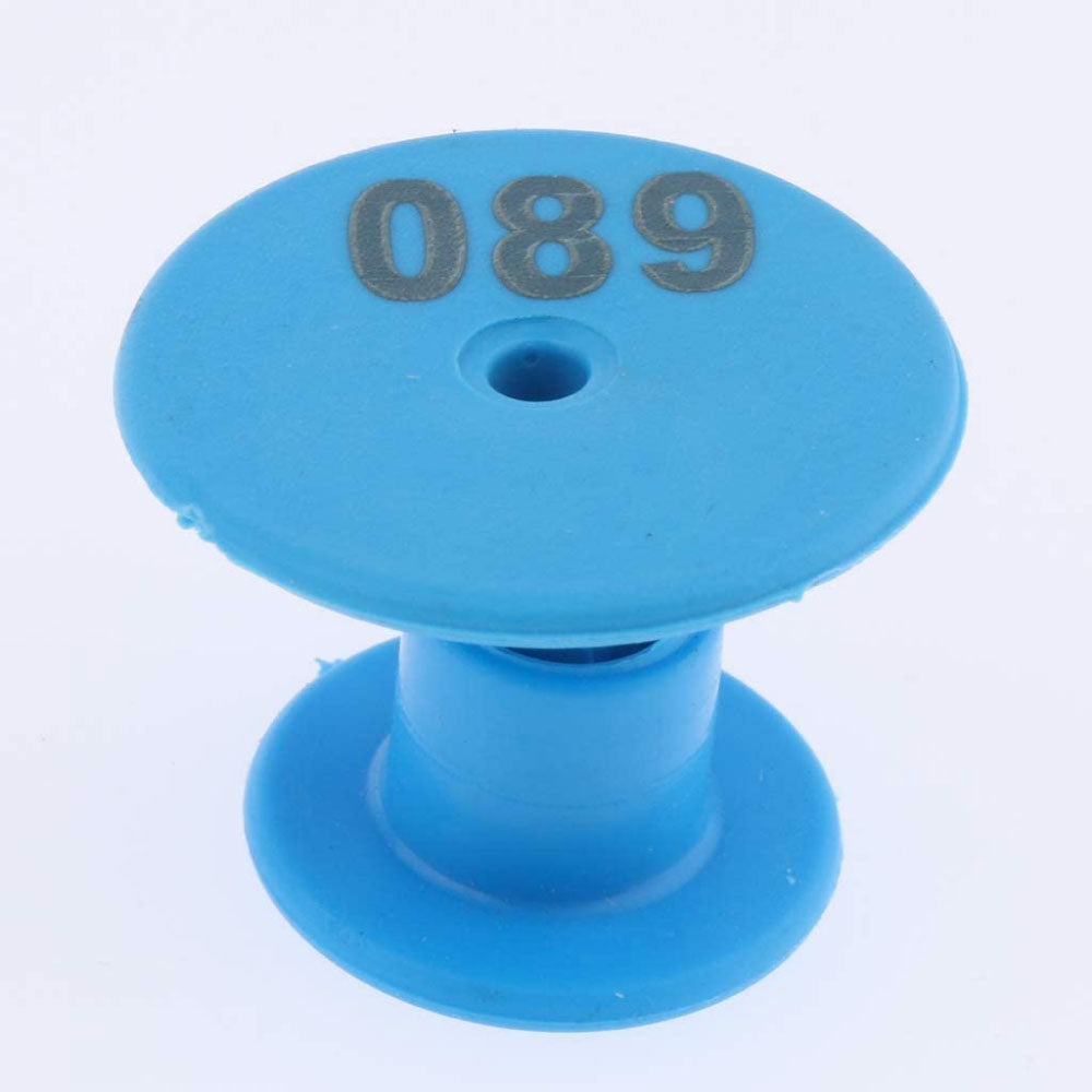 Blue Round Numbered Ear Tags Set - 100 Count for Cattle, Pigs, Sheep, Goats - SuperSaverAU - view 5