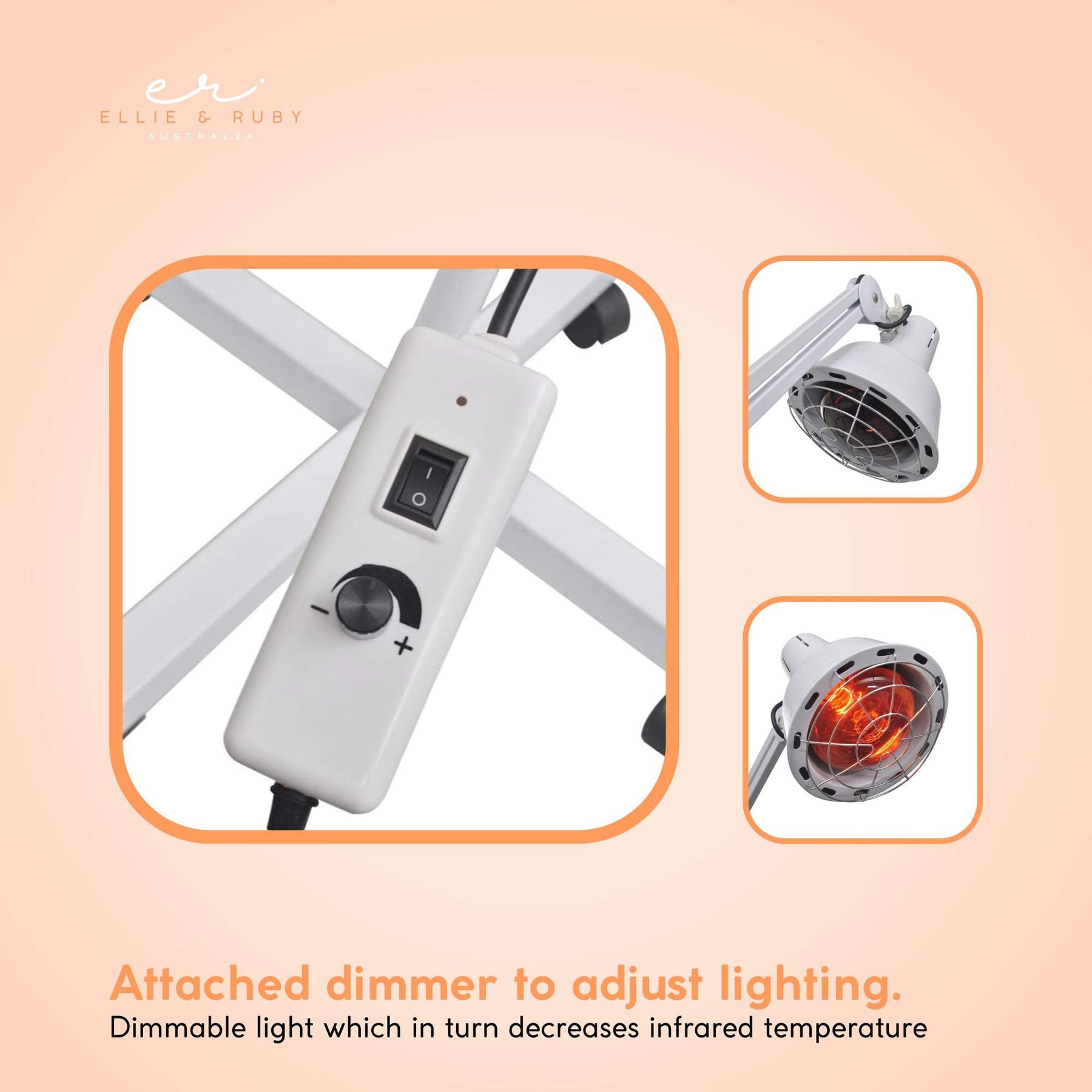 Infrared Heat Floor Lamp 275W Mobile Dimmable Salon Home Thermotherapy Treatment - SuperSaverAU - view 5