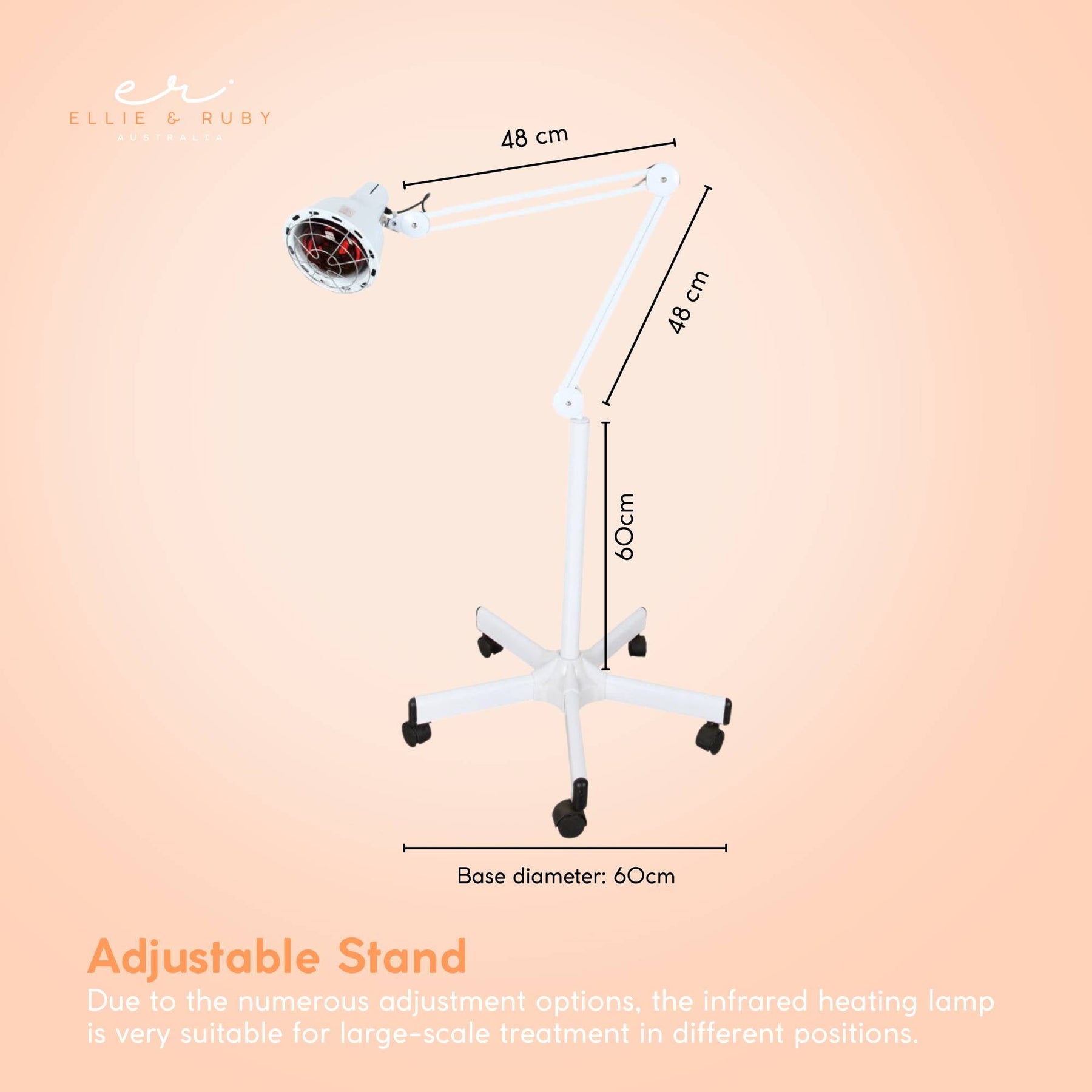 Infrared Heat Floor Lamp 275W Mobile Dimmable Salon Home Thermotherapy Treatment - SuperSaverAU - view 6
