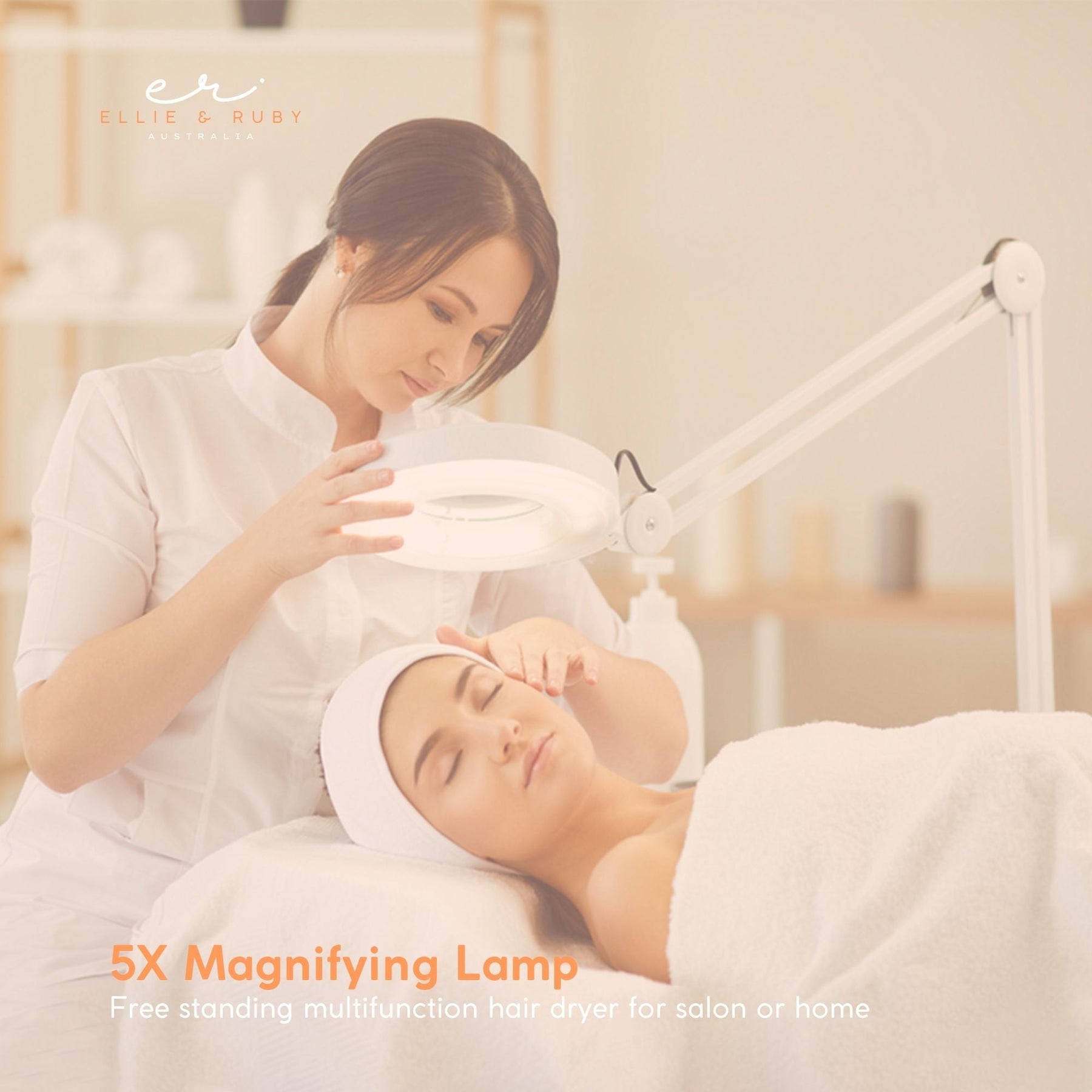 5x Magnifying Lamp Fluorescent Salon Light Glass Beauty Floor Stand Magnifier - SuperSaverAU - view 2