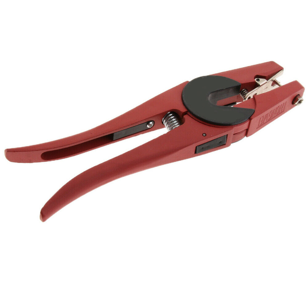 Red Ear Tag Applicator Pliers - 15cm Metal Livestock Cattle Punch Tool