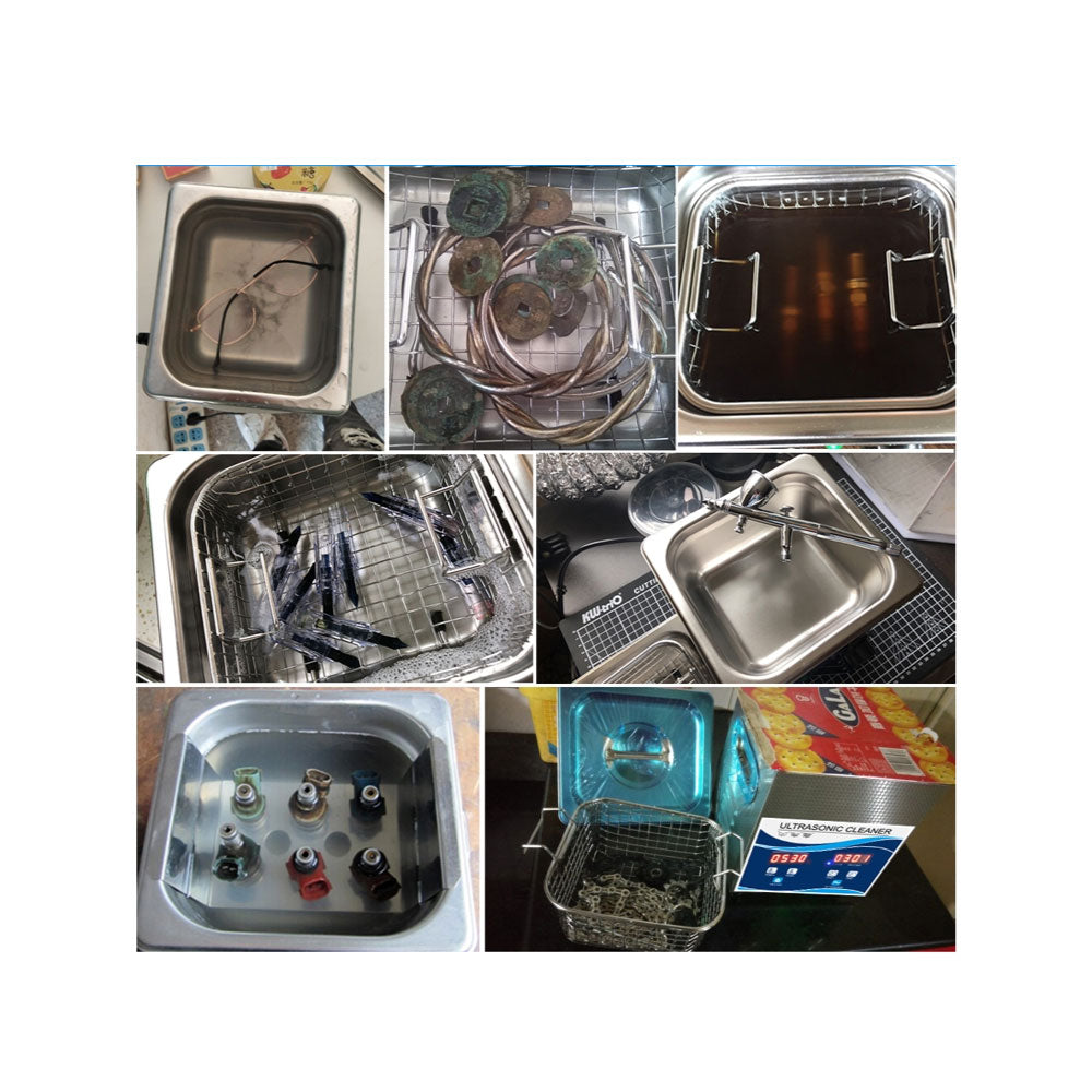 1.3L Digital Ultrasonic Cleaner Jewelry Ultra Sonic Bath Degas Parts Cleaning - SuperSaverAU - view 8