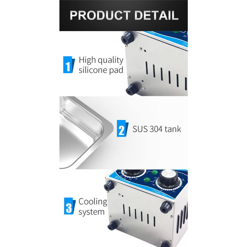 15L Digital Ultrasonic Cleaner Jewelry Ultra Sonic Bath Degas Parts Cleaning - SuperSaverAU - view 10