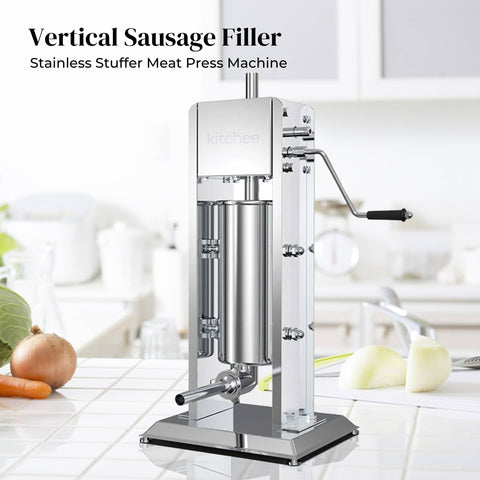 3L Manual Vertical Sausage Filler - Stainless Stuffer Meat Press Machine - SuperSaverAU - view 2