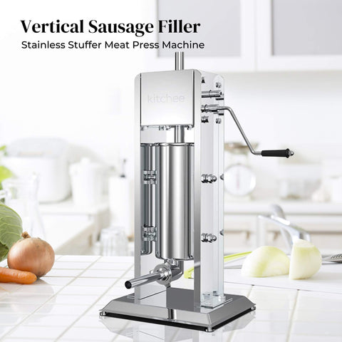 5L Manual Vertical Sausage Filler - Stainless Stuffer Meat Press Machine - SuperSaverAU - view 2