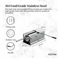 7L Manual Horizontal Sausage Filler - Stainless Stuffer Meat Press Machine - SuperSaverAU - view 4