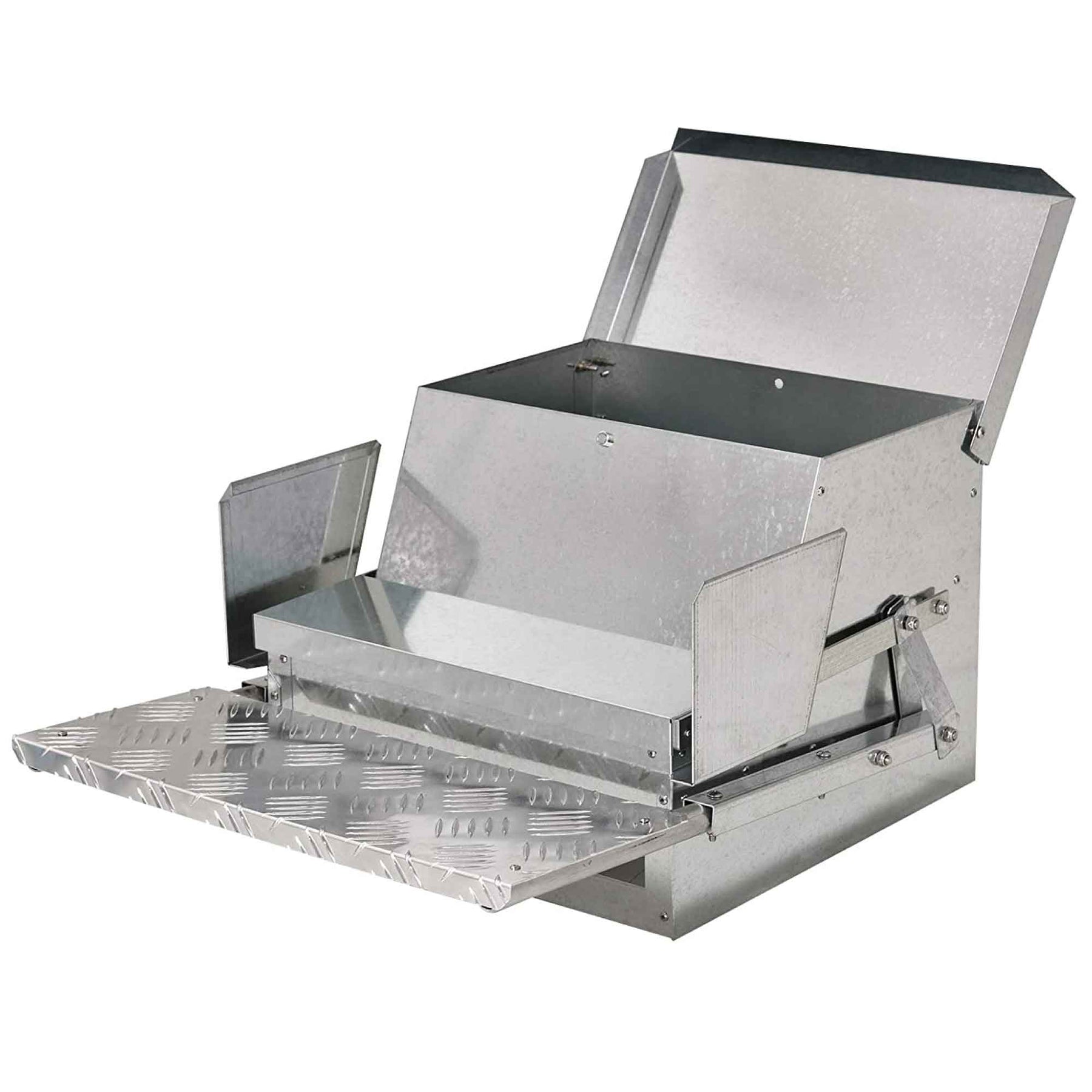 9kg Automatic Chicken Feeder Treadle - Aluminium & Galvanised Steel, Rust-proof - SuperSaverAU - view 1