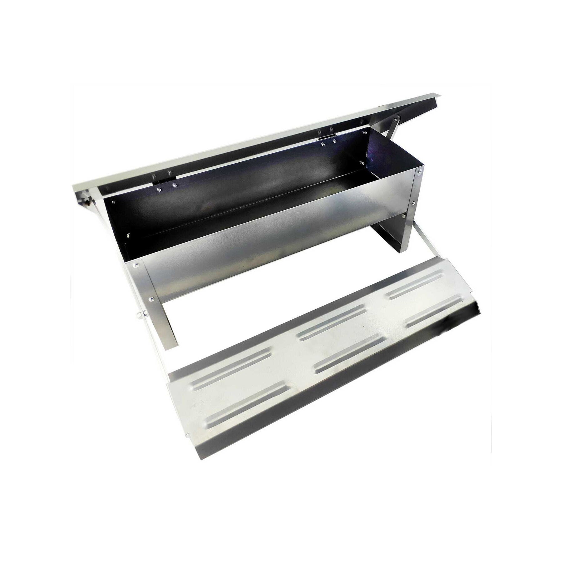 Galvanised Steel 6.5L Automatic Chicken Feeder Treadle for Poultry - SuperSaverAU - view 2