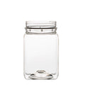 Square Clear Plastic Food Grade Jars 500g with Yellow Tamper Evident Lids - 10 Pack - SuperSaverAU - view 4