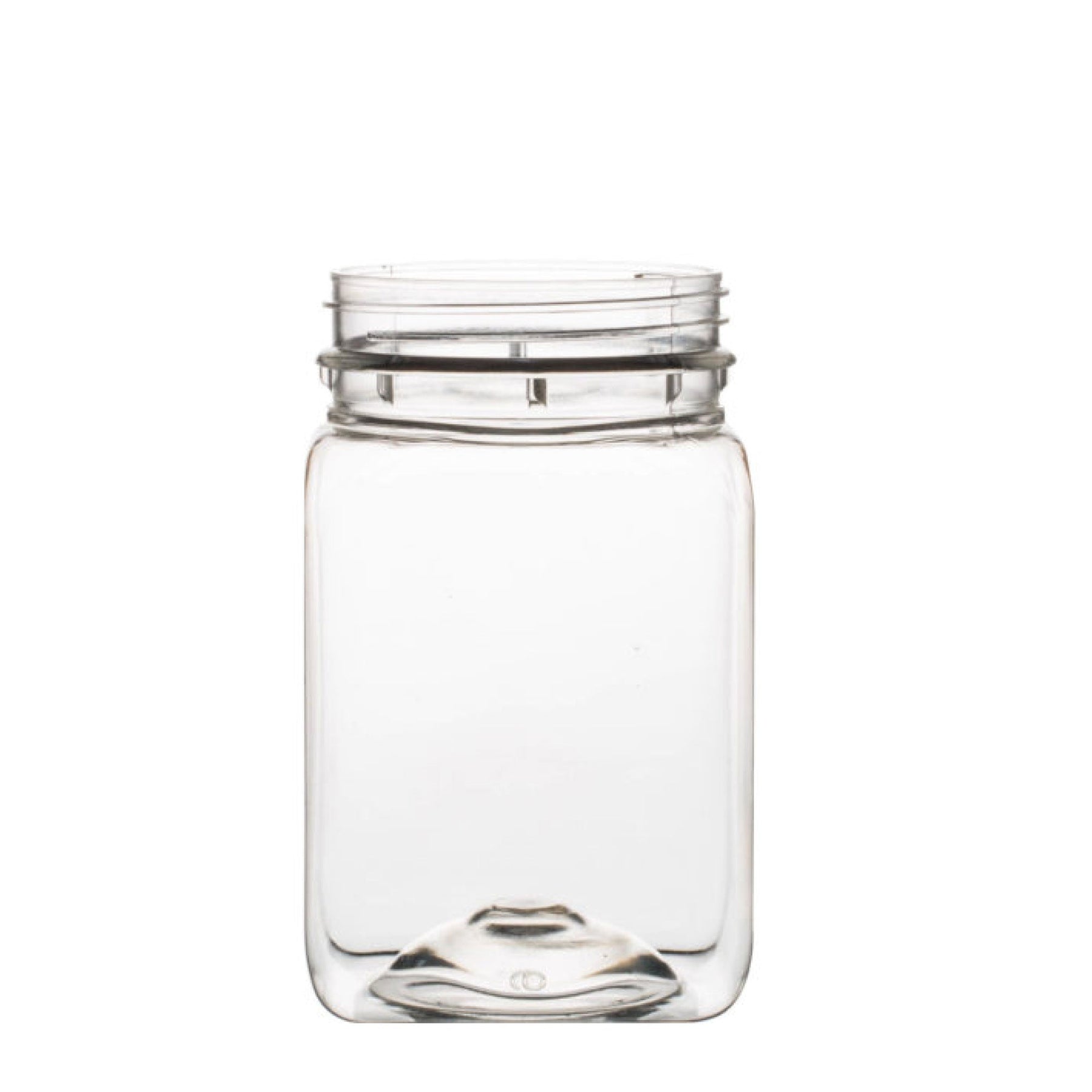 Square Clear Plastic Food Grade Jars 500g with Yellow Tamper Evident Lids - 10 Pack - SuperSaverAU - view 4