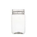 500g Round Clear Plastic Food Grade Jars with Yellow Tamper Evident Lids - 10 Pack - SuperSaverAU - view 2