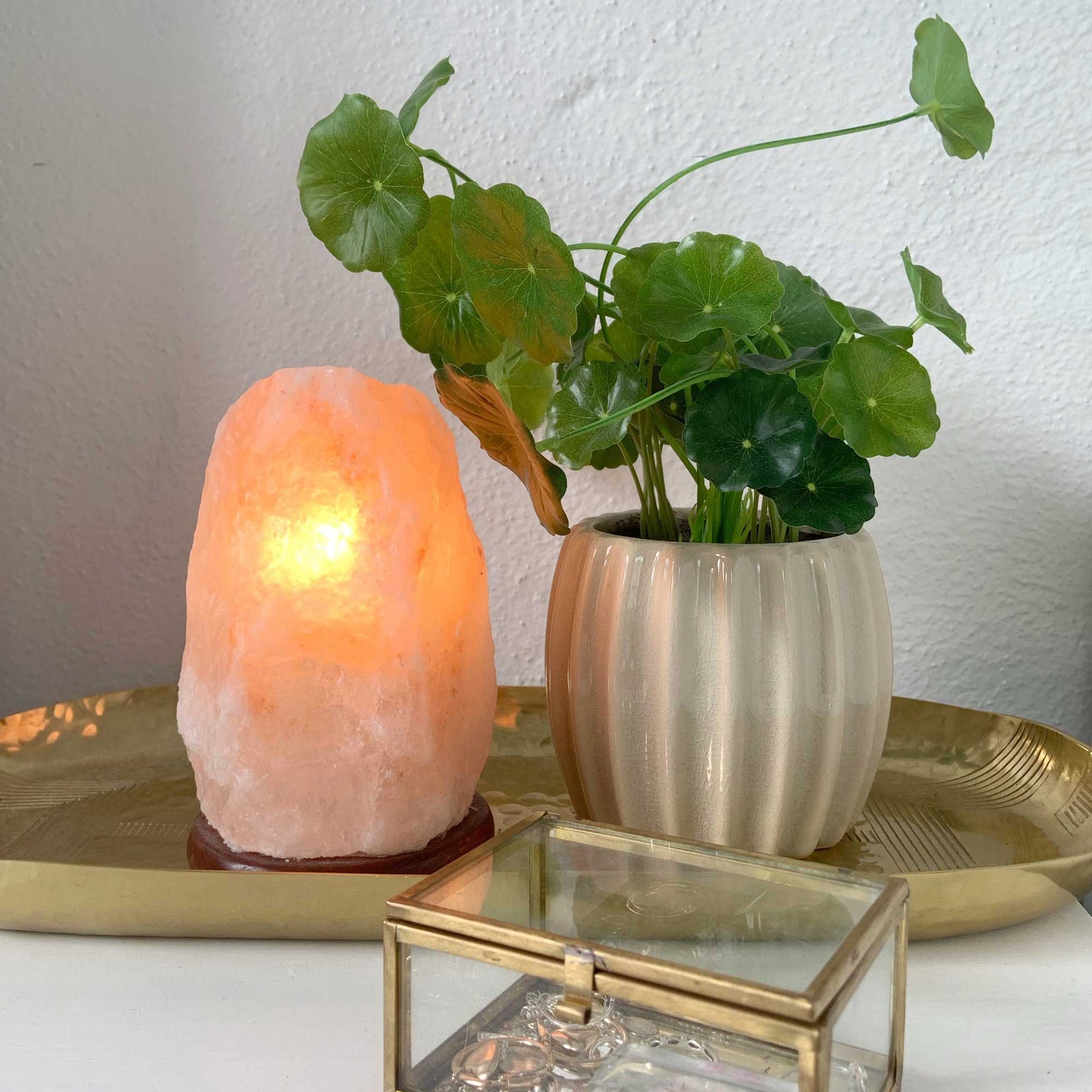 Himalayan Pink Salt Lamp 1-2kgs with 12V Bulb & Wooden Base - Natural Rock Light - SuperSaverAU - view 2