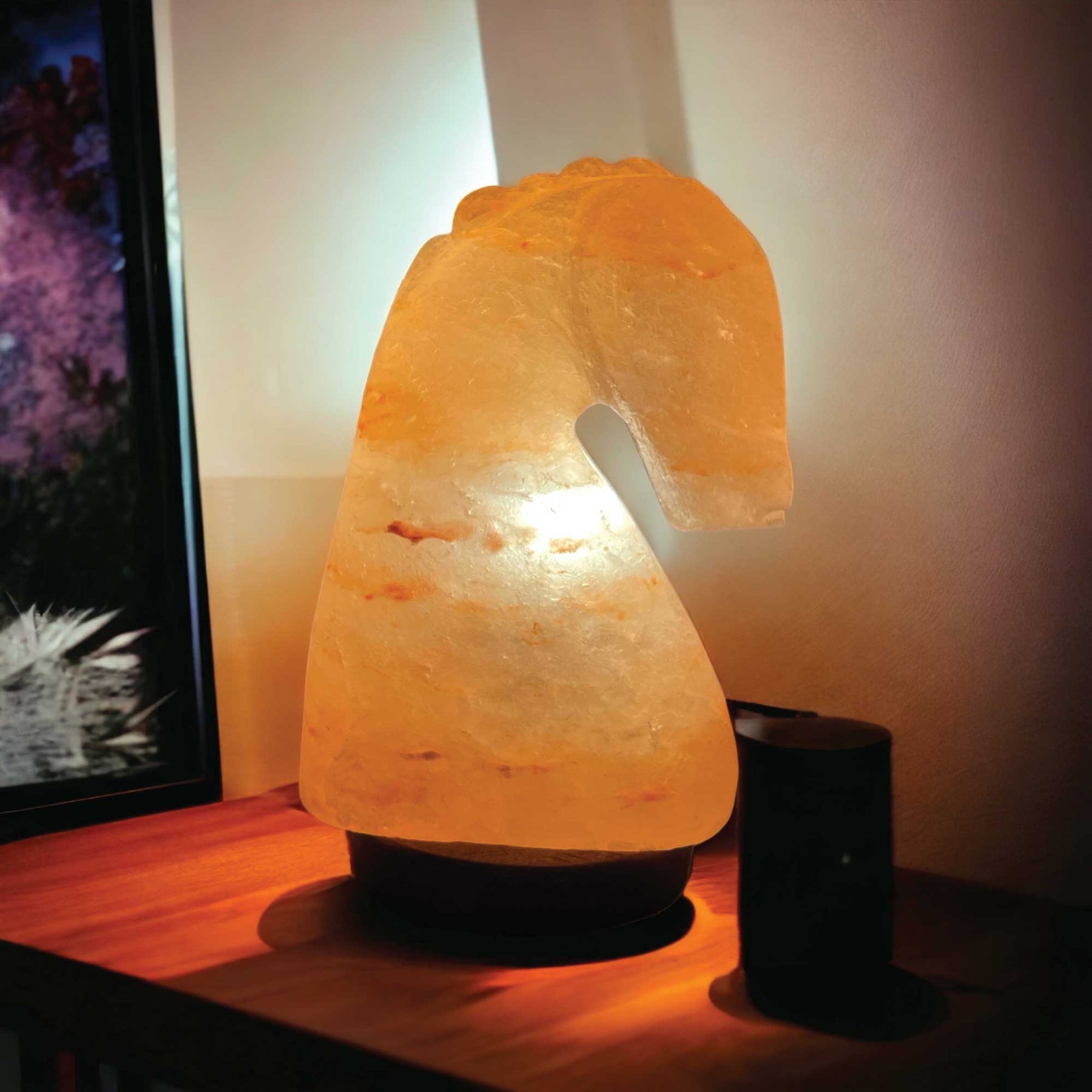 Himalayan Pink Salt Lamp - Chess Knight Shape, 3kg-3.5kg, 12V Light Bulb - SuperSaverAU - view 2