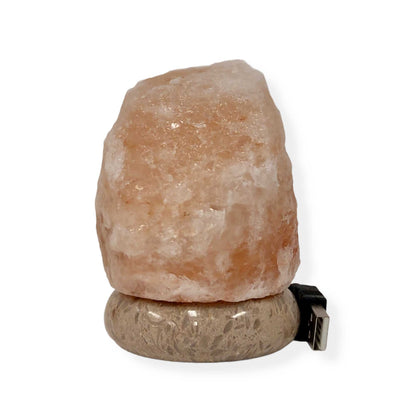 Himalayan Salt Collective USB Himalayan Salt Lamp - Mini Natural Rock Shape 8.5cm