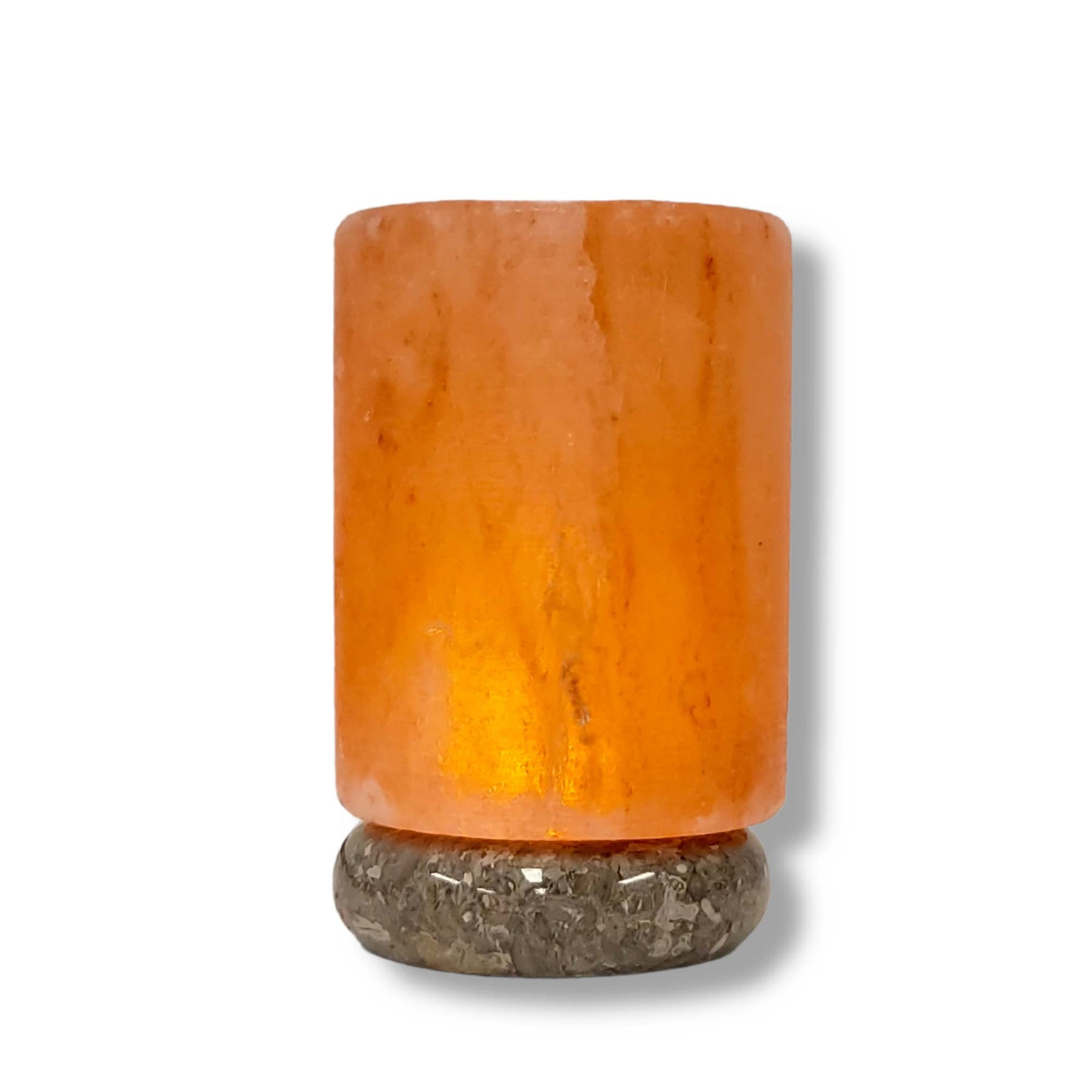 Himalayan Salt Collective USB Cylinder Pink Salt Lamp 1.5 Kgs 11cm LED Light - SuperSaverAU - view 1