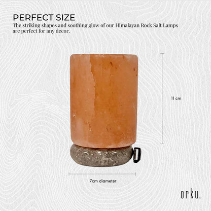 Himalayan Salt Collective USB Cylinder Pink Salt Lamp 1.5 Kgs 11cm LED Light