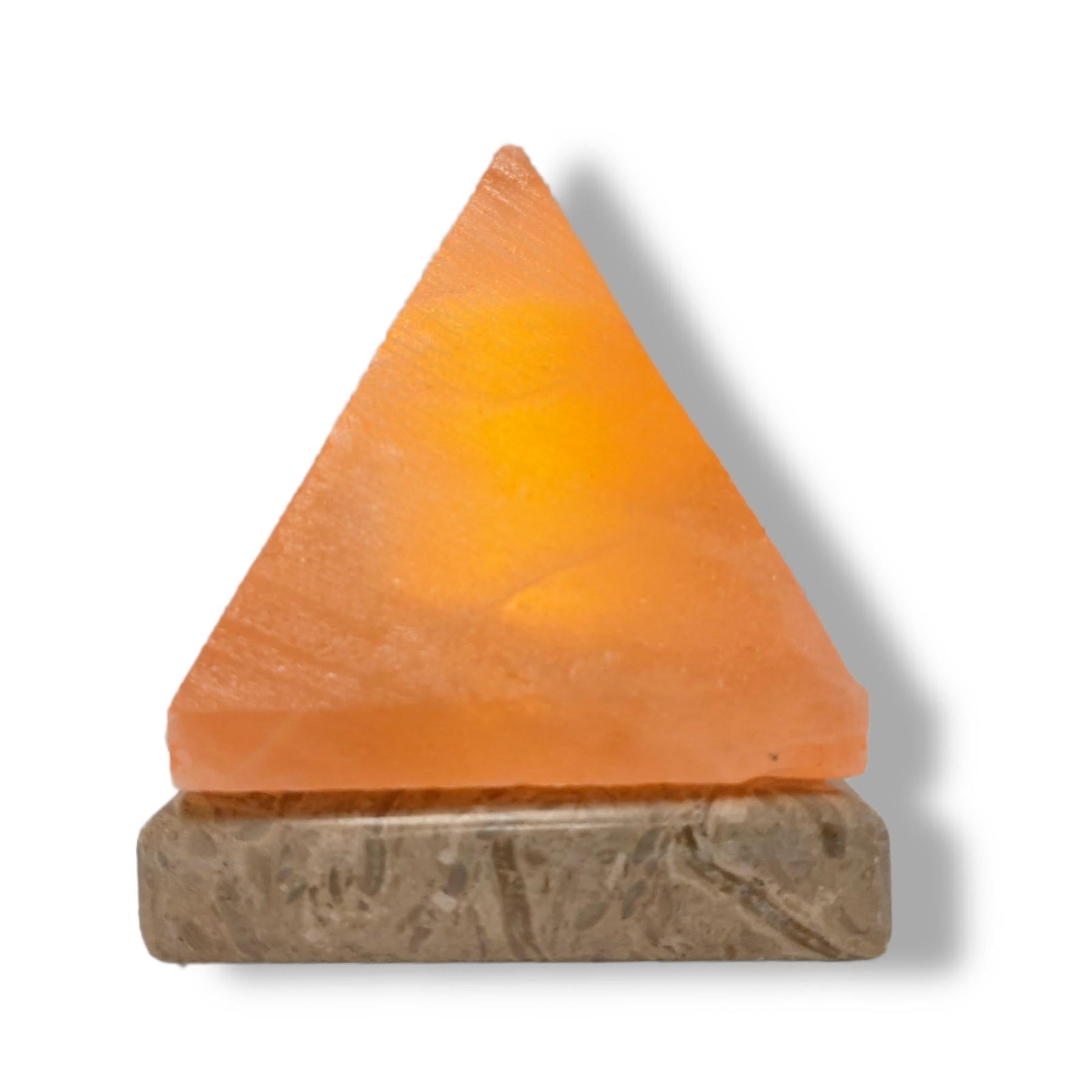 Himalayan Salt Collective USB Pyramid Salt Lamp 0.6 Kgs 8.5cm with LED Bulb - SuperSaverAU - view 2