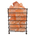 Premium Himalayan Pink Salt Lamp with Iron Basket & 12V Bulb - Rectangle