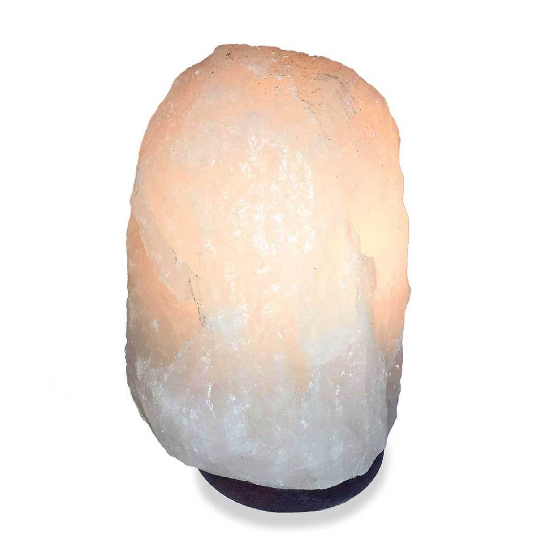 Himalayan White Salt Lamp 3-5Kg Natural Rock Unique Shape with Wooden Base - SuperSaverAU - view 1