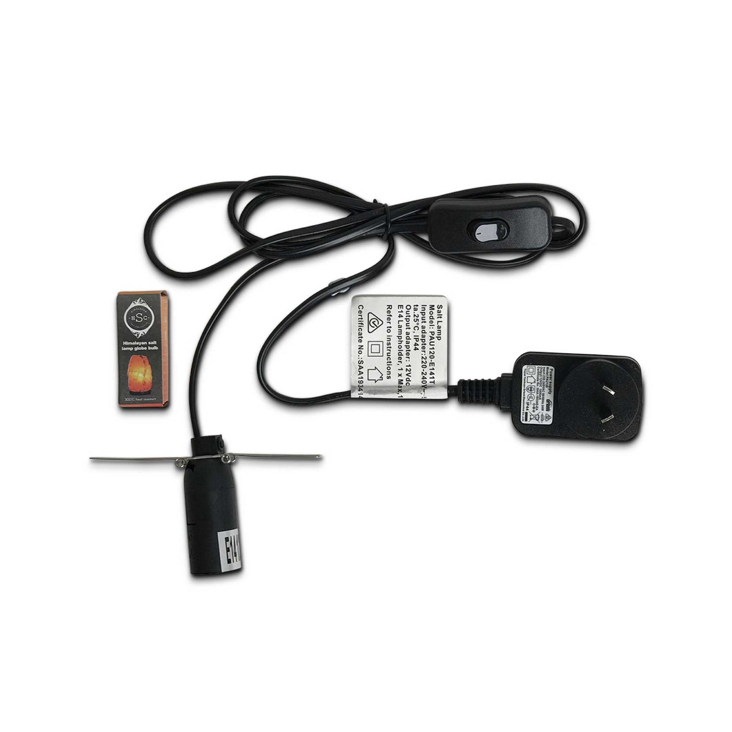 Himalayan Pink Salt Lamp 1-2kg Diffuser with Wooden Base & E14 Bulb