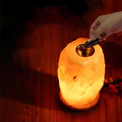Himalayan Pink Salt Lamp 1-2kg Diffuser with Wooden Base & E14 Bulb