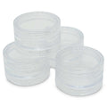 3ml Clear Styrene Lip Balm Jars & Lids - 10 Pack Small Cosmetic Containers - SuperSaverAU - view 1