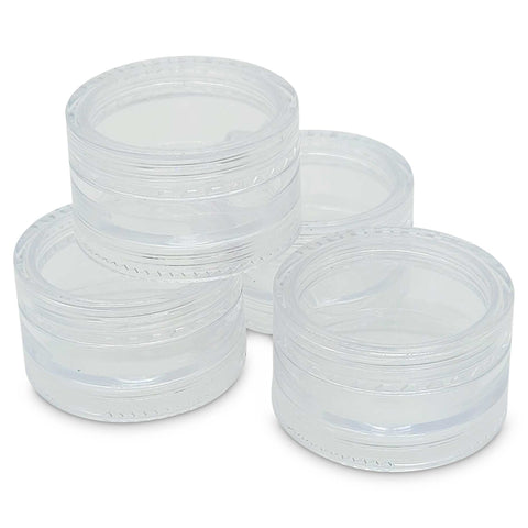 3ml Clear Styrene Lip Balm Jars & Lids - 10 Pack Small Cosmetic Containers - SuperSaverAU - view 1