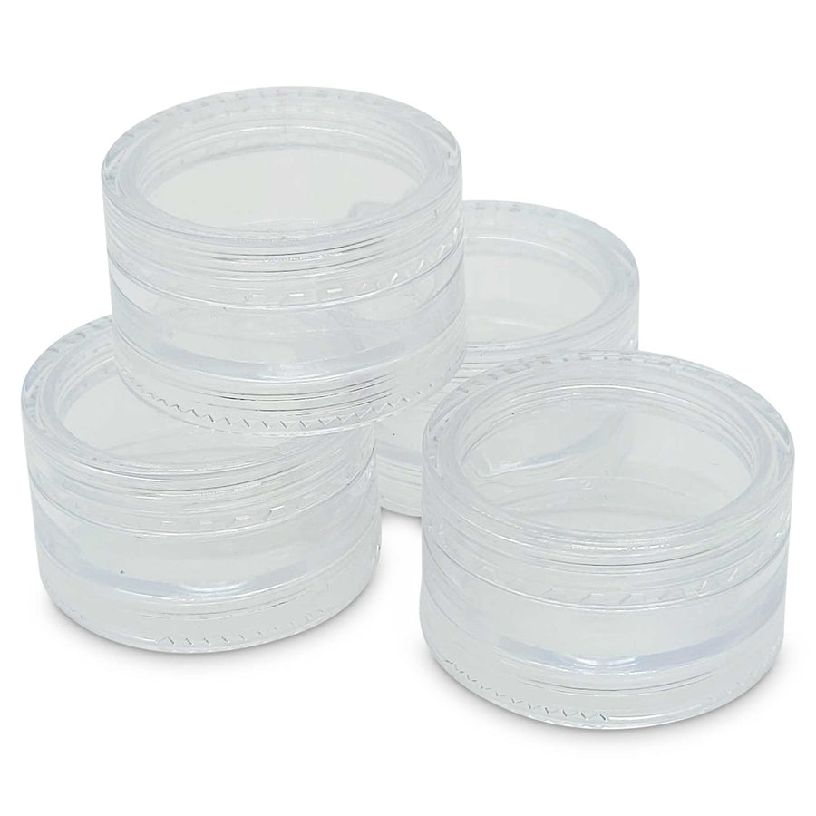 3ml Clear Styrene Lip Balm Jars & Lids - 10 Pack Small Cosmetic Containers - SuperSaverAU - view 1