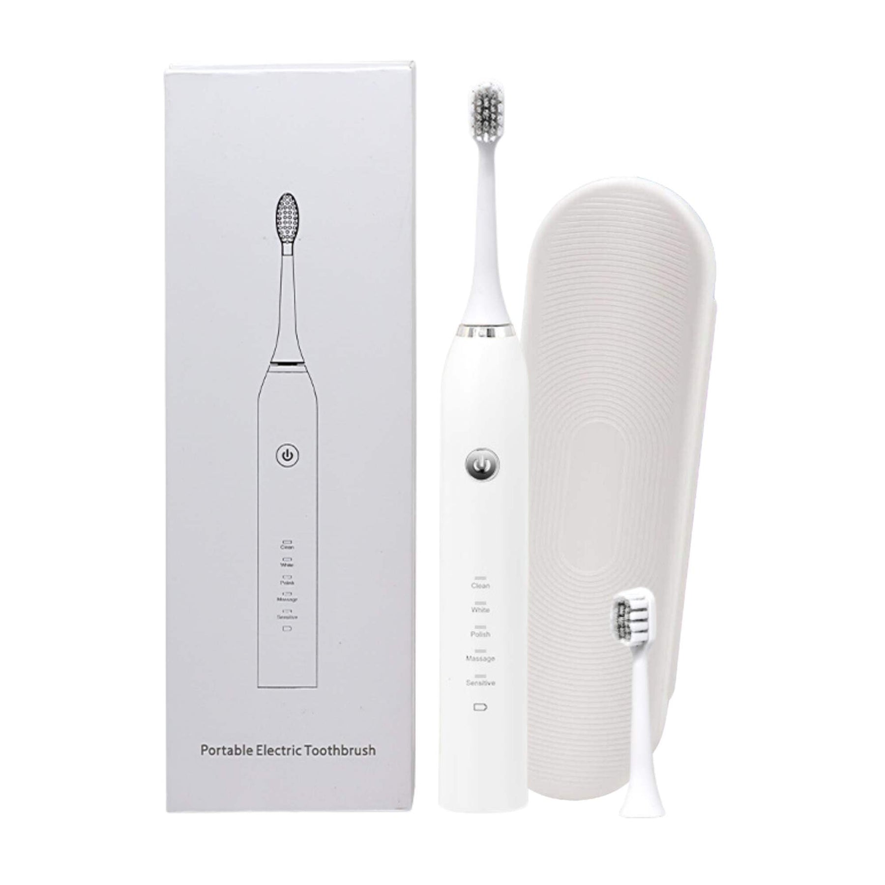 Bewellaero White Sonic Electric Toothbrush Waterproof USB Rechargeable 5 Modes - SuperSaverAU - view 1
