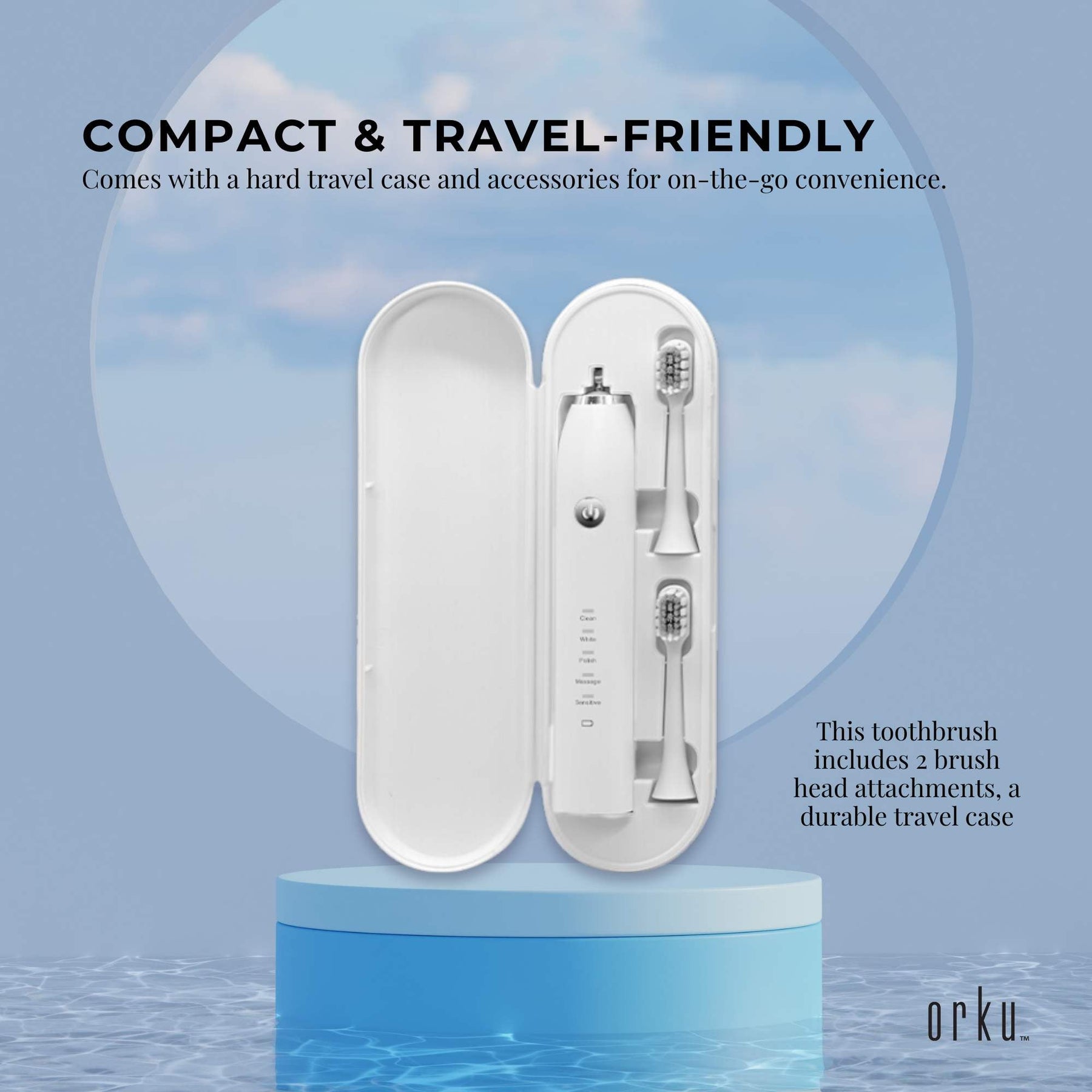 Bewellaero White Sonic Electric Toothbrush Waterproof USB Rechargeable 5 Modes - SuperSaverAU - view 4