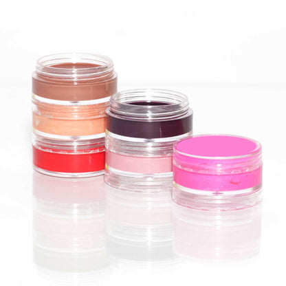 50x 3ml Clear Lip Balm Containers with Lids - Cosmetic Sample Jars