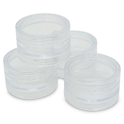 50x 3ml Clear Lip Balm Containers with Lids - Cosmetic Sample Jars