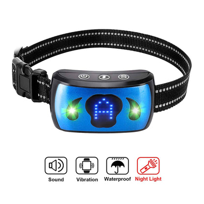 Dog Bark Collar - Vibration, Magnetic Charging, Waterproof, Smart Detection, Adjustable for 3-55kgs