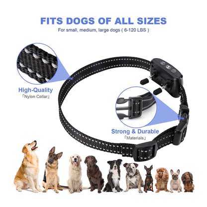 Dog Bark Collar - Vibration, Magnetic Charging, Waterproof, Smart Detection, Adjustable for 3-55kgs