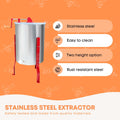 2 Frame Stainless Steel Honey Extractor Manual Spinner with Acrylic Lids - SuperSaverAU - view 3