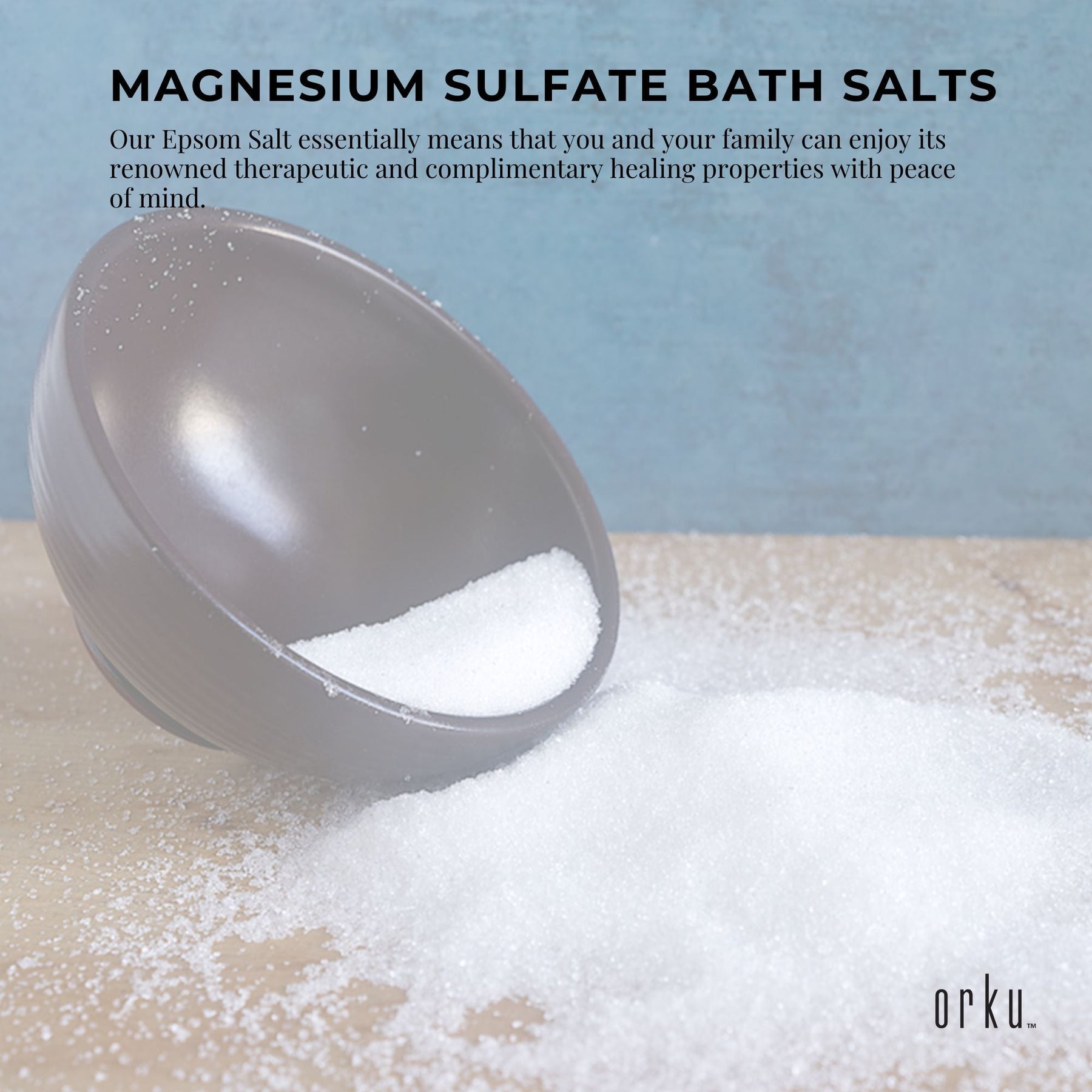Orku 400g Epsom Salt - USP Grade Magnesium Sulfate Body Bath Salts - SuperSaverAU - view 4