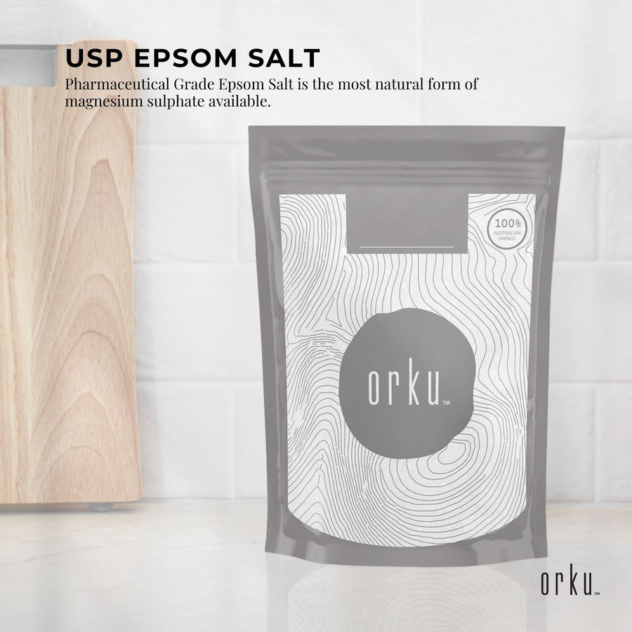 Orku 100g Epsom Salt - USP Grade Magnesium Sulfate Body Bath Salts - SuperSaverAU - view 1