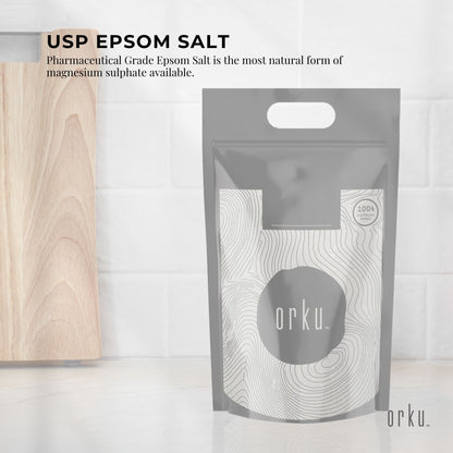 Orku 5Kg Epsom Salt - USP Grade Magnesium Sulfate Body Bath Salts