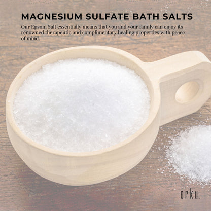 Orku 5Kg Epsom Salt - USP Grade Magnesium Sulfate Body Bath Salts