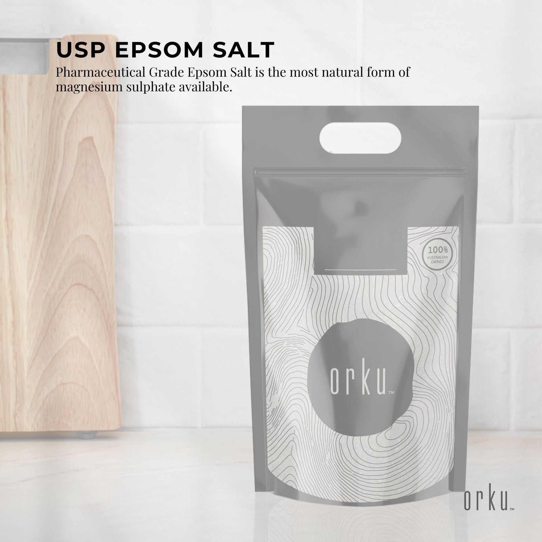 Orku 20Kg Epsom Salt - USP Grade Magnesium Sulfate Body Bath Salts - SuperSaverAU - view 2