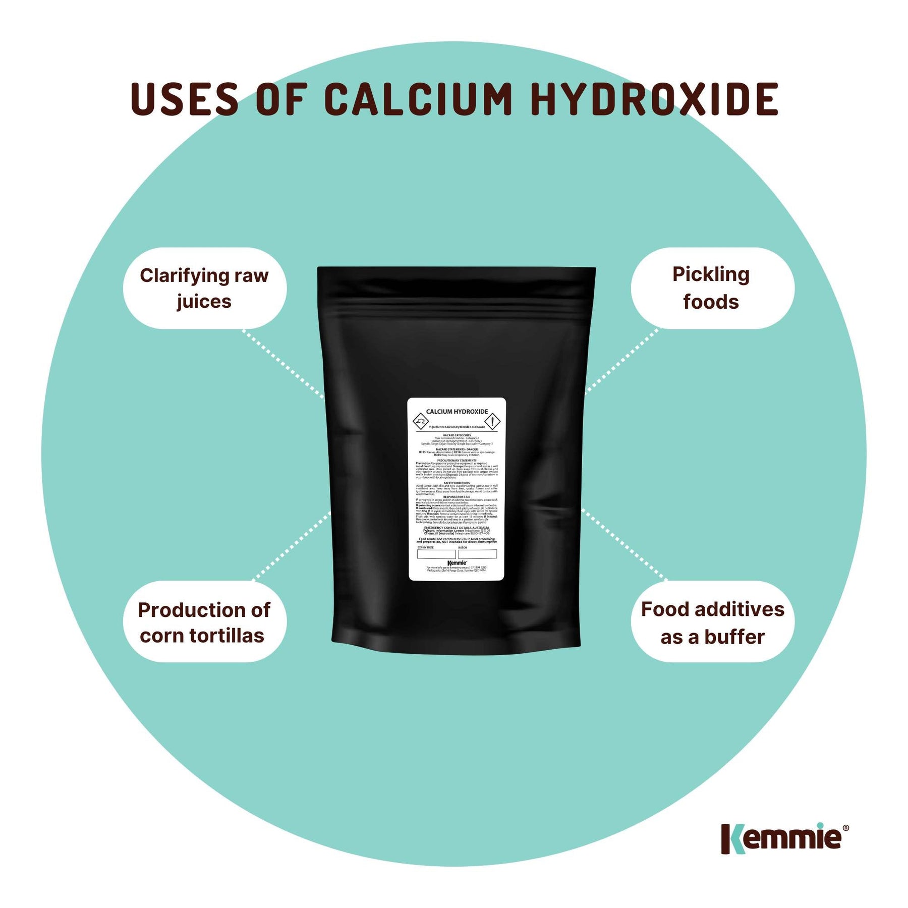 100g Food Grade Calcium Hydroxide Powder - FCC Hydrated Slaked Pickling Lime - SuperSaverAU - view 7