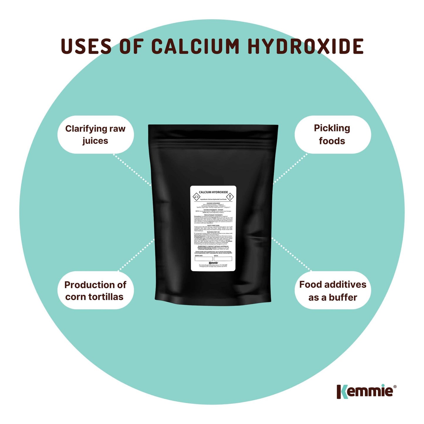 400g Food Grade Calcium Hydroxide Powder - FCC Hydrated Slaked Pickling Lime