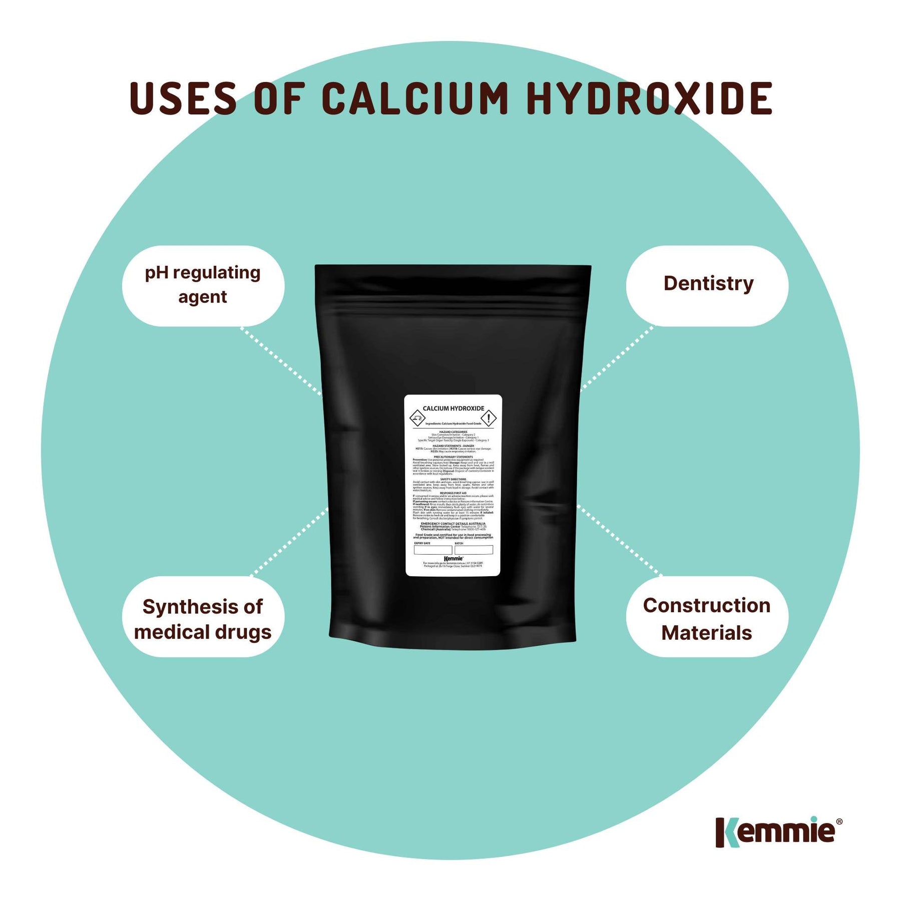 1Kg Food Grade Calcium Hydroxide Powder - FCC Hydrated Slaked Pickling Lime - SuperSaverAU - view 8