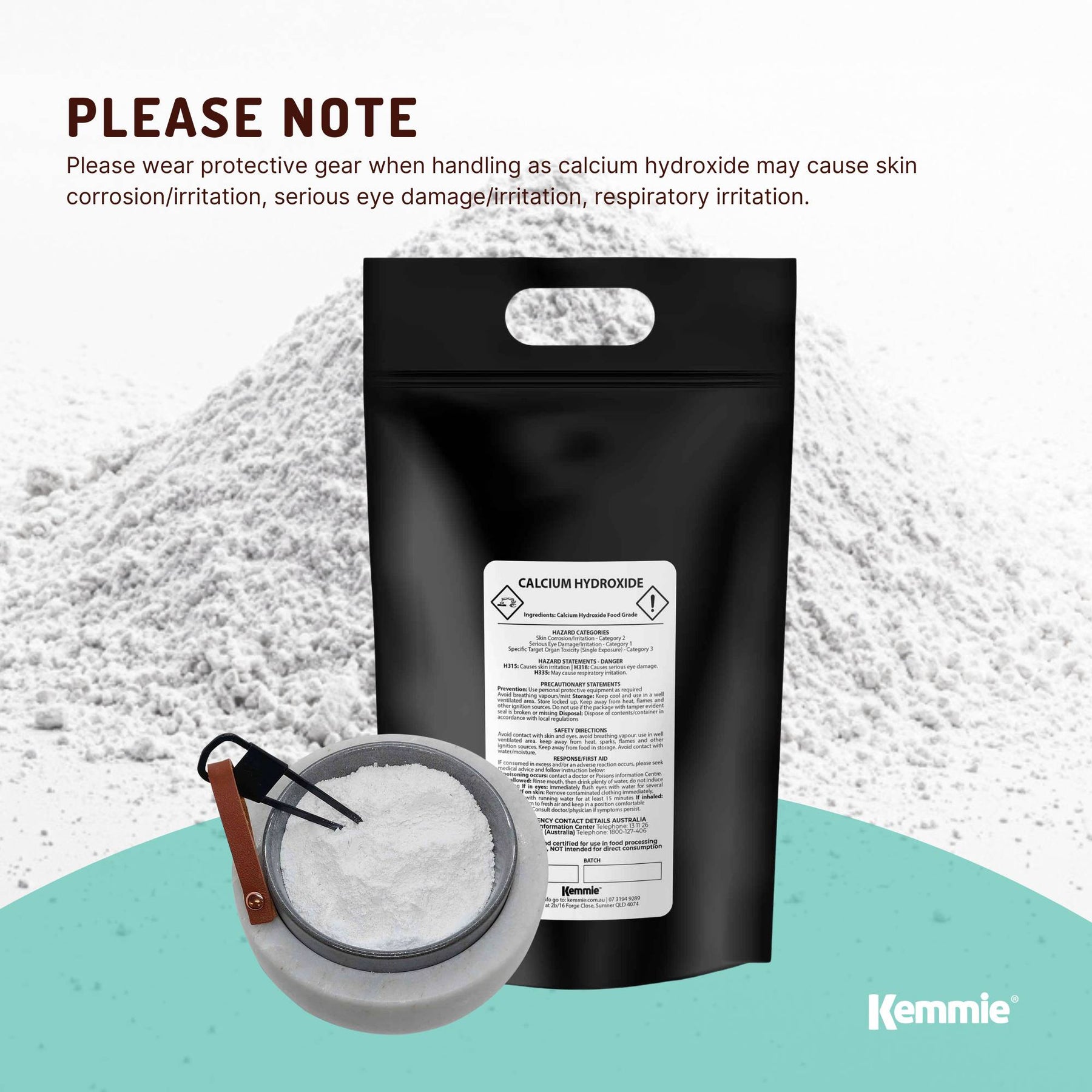 Bulk 20Kg Food Grade Calcium Hydroxide Powder FCC Hydrated Slaked Pickling Lime - SuperSaverAU - view 4