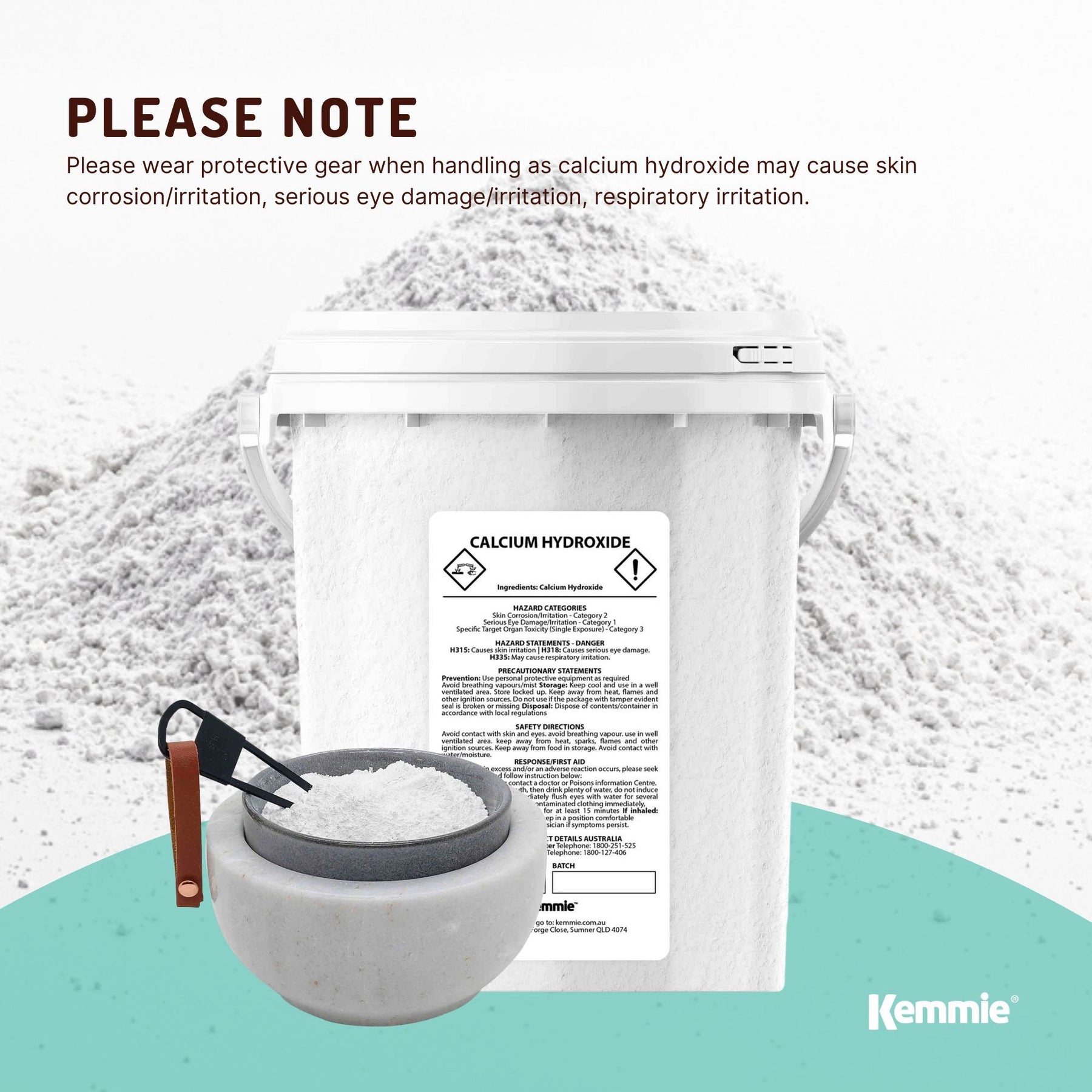 600g Food Grade Calcium Hydroxide Powder Tub FCC Hydrated Slaked Pickling Lime - SuperSaverAU - view 4