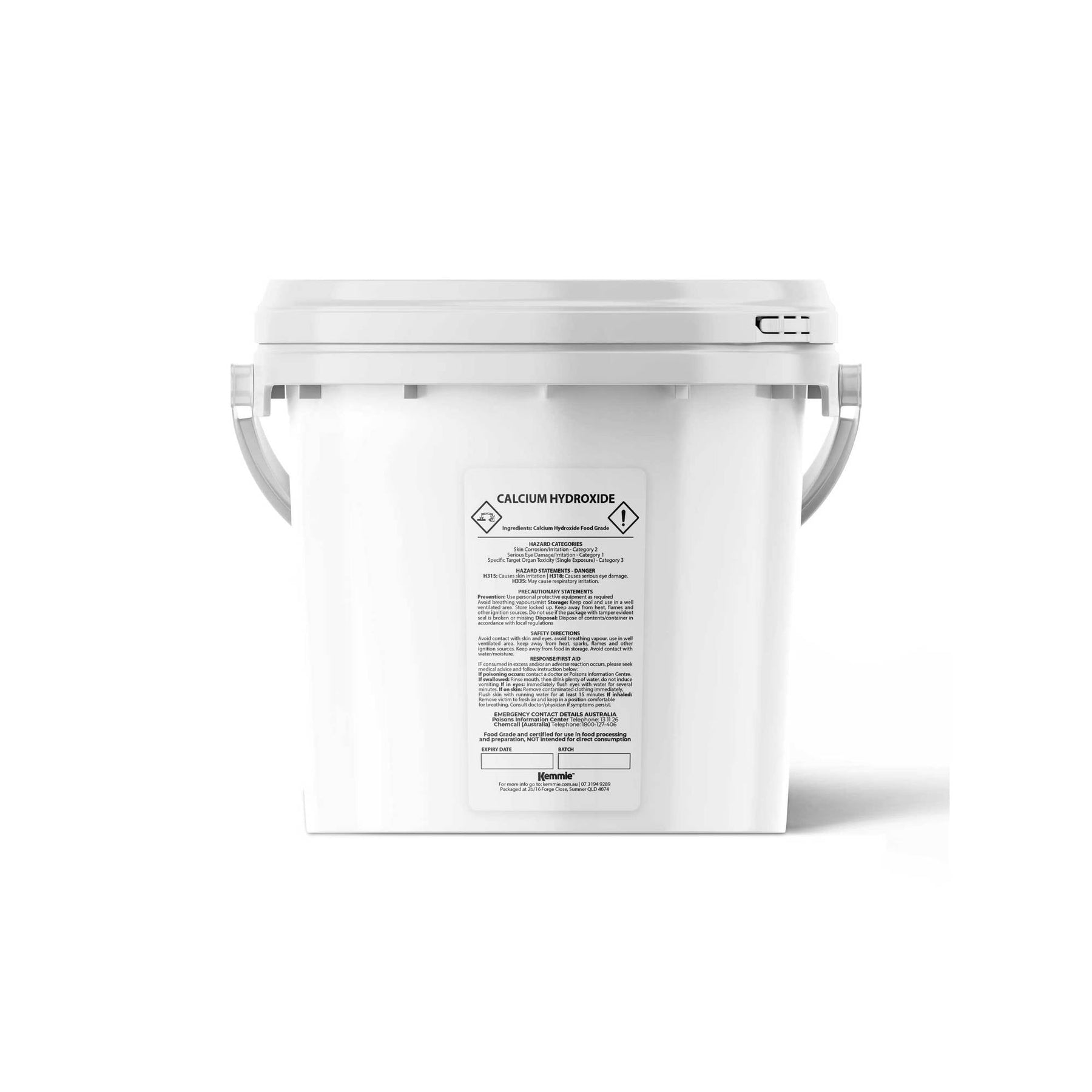 2.5kg Calcium Hydroxide Powder Tub Food Grade FCC Hydrated Slaked Pickling Lime - SuperSaverAU - view 1
