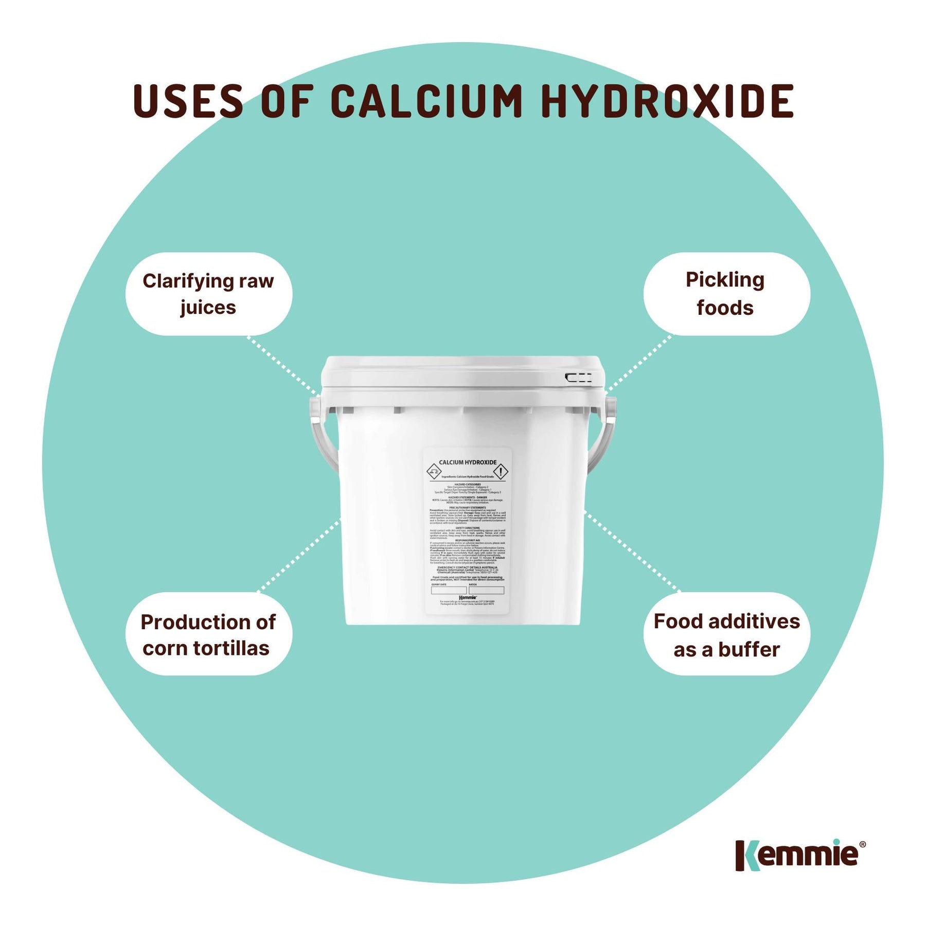 2.5kg Calcium Hydroxide Powder Tub Food Grade FCC Hydrated Slaked Pickling Lime - SuperSaverAU - view 6
