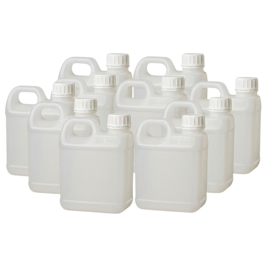 Kitchee HDPE Jerry Can Bottles with 38mm Tamper Evident Caps - 1L, 10 Pack
