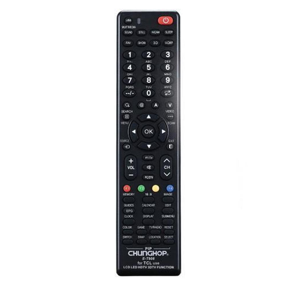 Chunghop Universal TCL TV Remote Control for LCD Smart HD Plasma TVs